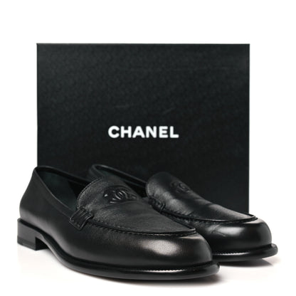 Chanel Lambskin CC Mocassin Loafers 41 Black 10 of 10