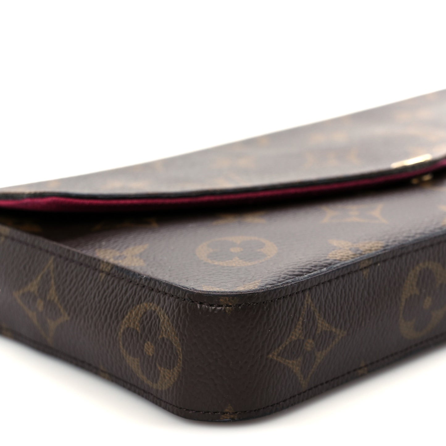 Monogram Pochette Felicie Chain Wallet Fuchsia