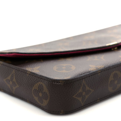 Louis Vuitton Monogram Pochette Felicie Chain Wallet Fuchsia 11 of 12