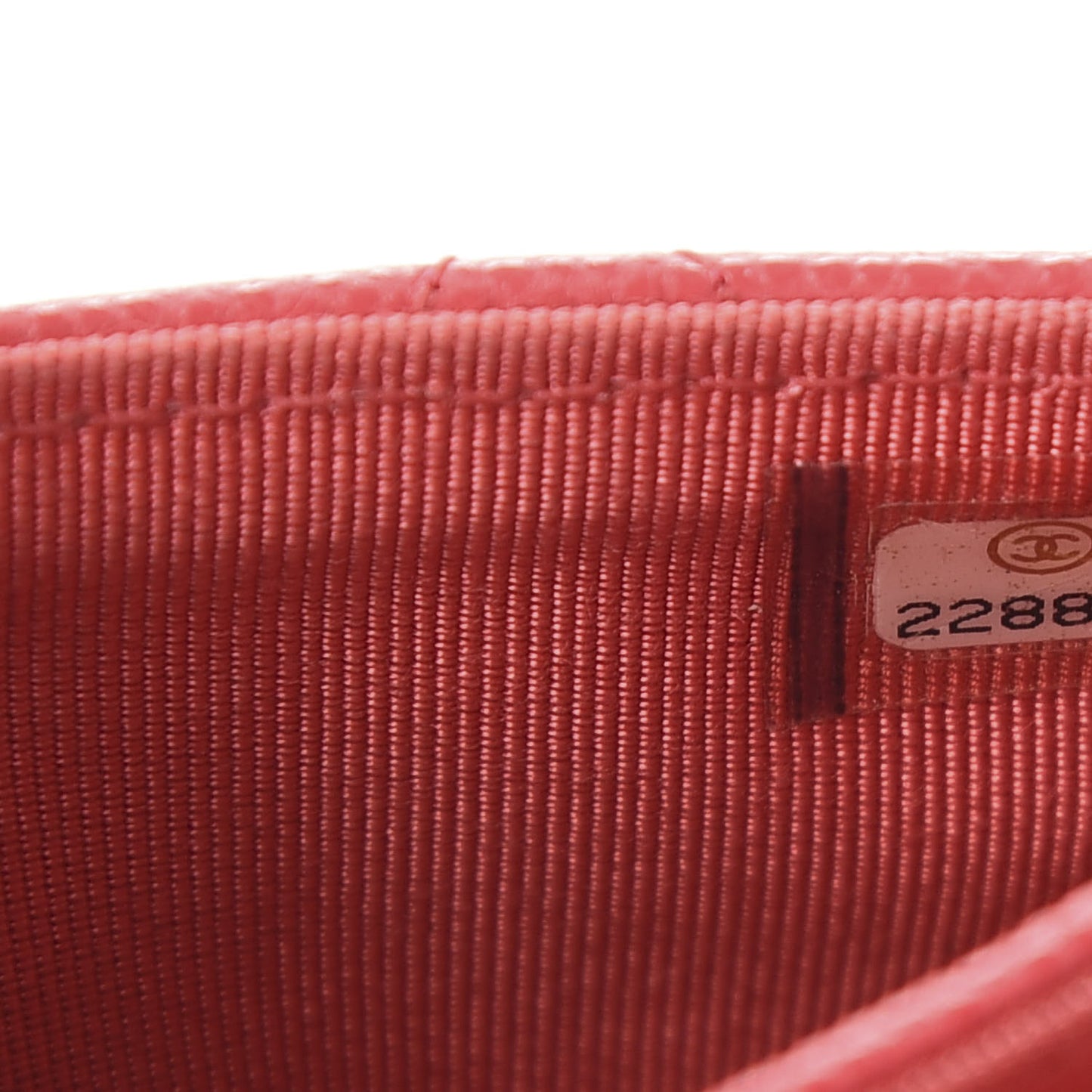 Caviar Quilted Flap Card Holder Wallet Dark Pink