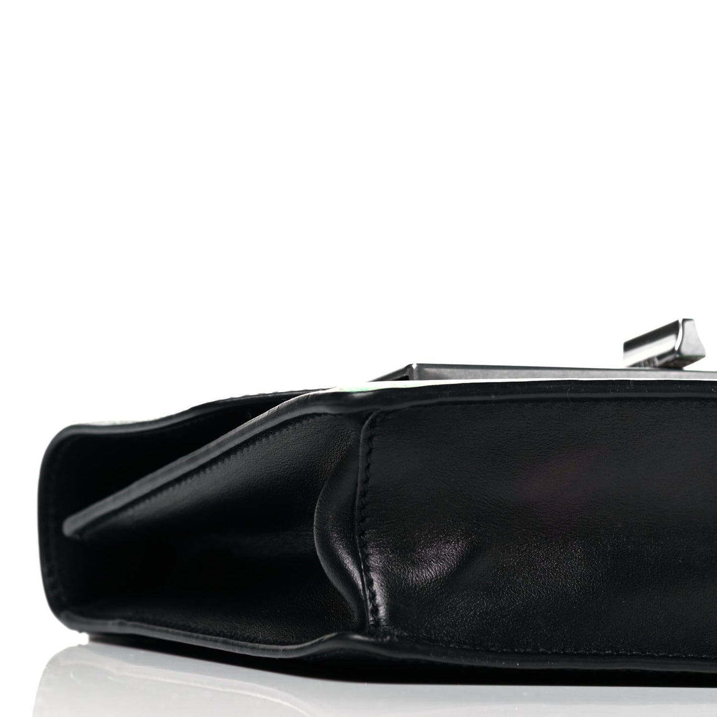 City Calfskin Severine Mermaid Print Flap Black Mango
