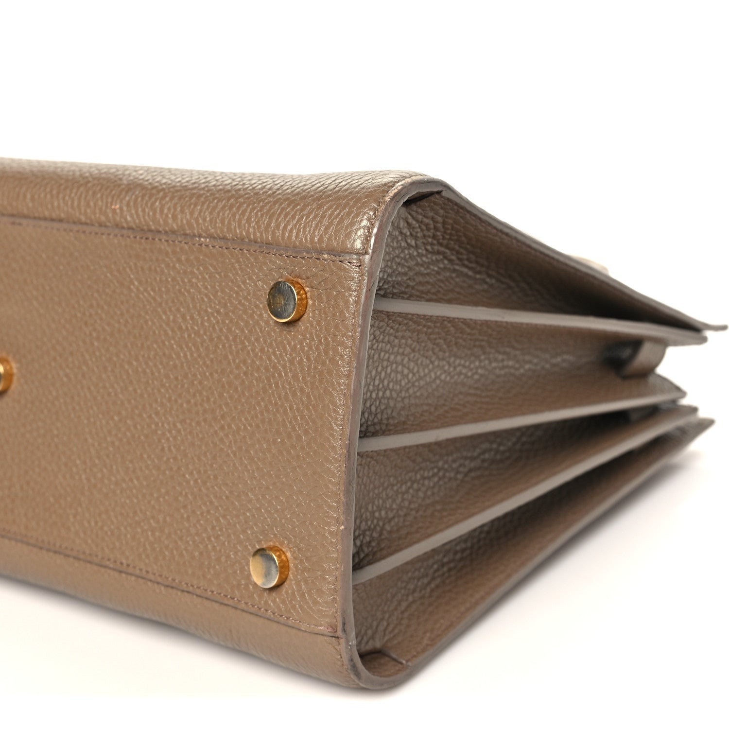 Saint Laurent Grained Calfskin Small Sac De Jour Taupe 9 of 11