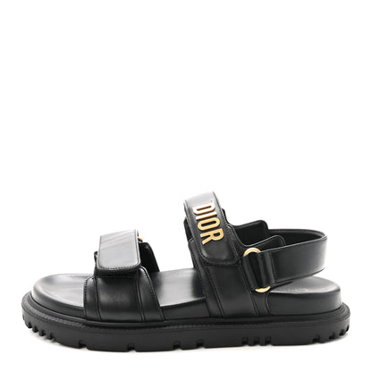 Christian Dior Lambskin Dioract 10mm Sandals 35 Black 1 of 10