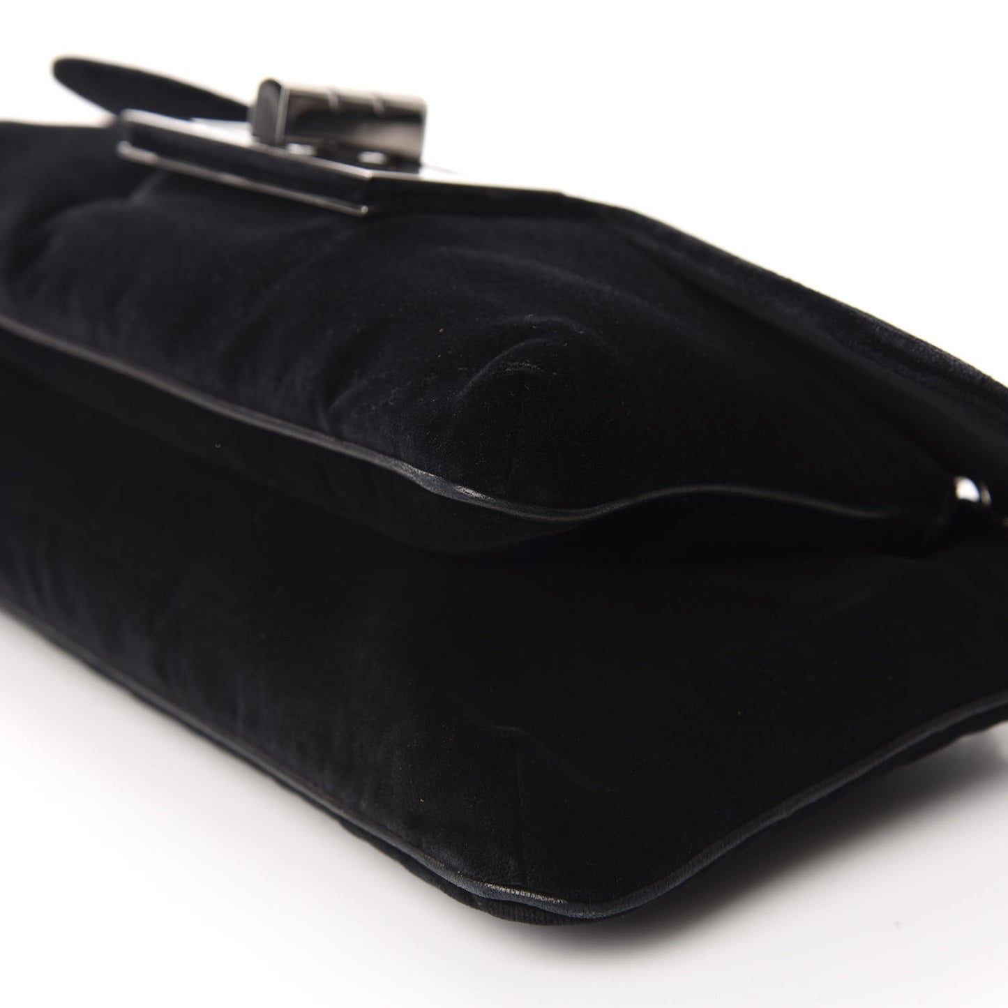 Velvet Small Mademoiselle Flap Black