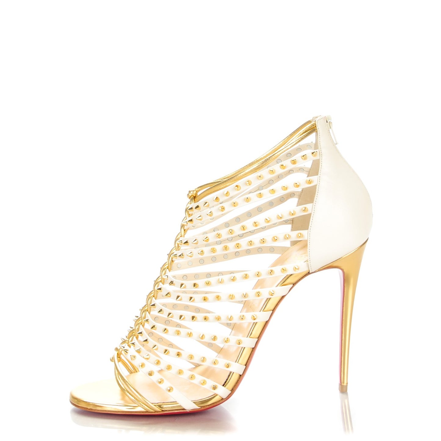 Nappa Millaclou 100 Cage Sandals 39 Edelweiss Gold