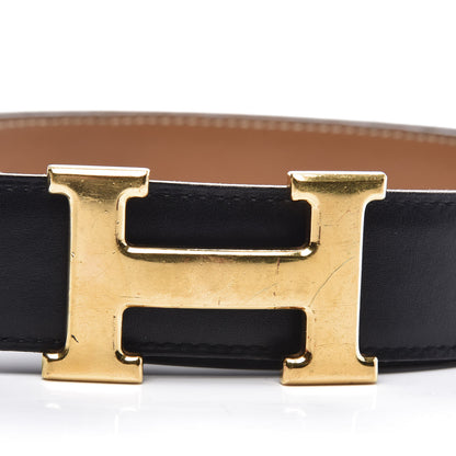 Hermes Box Chamonix 32mm H Belt 80 Black Gold 9 of 9