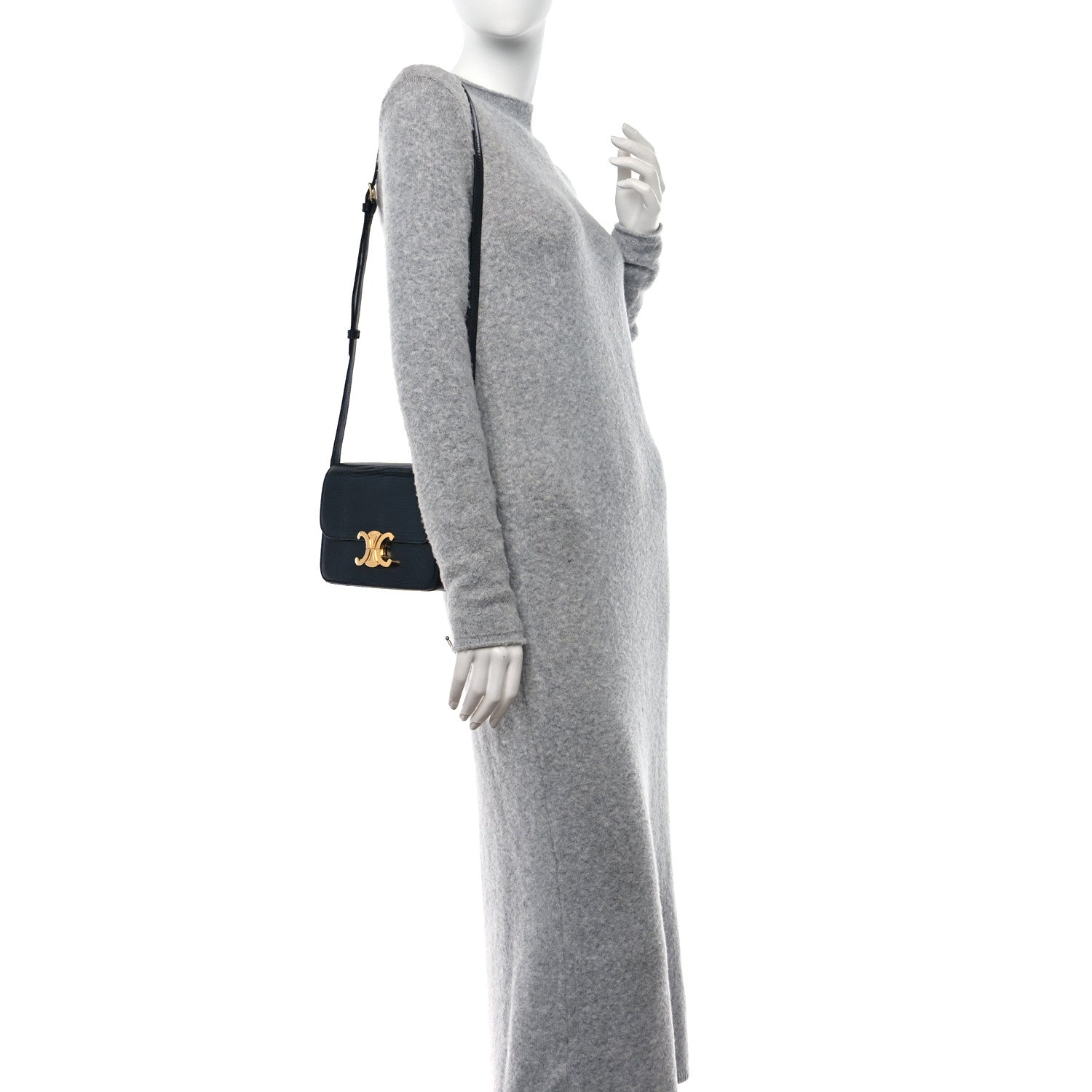Celine Lizard Teen Triomphe Navy Blue 2 of 10