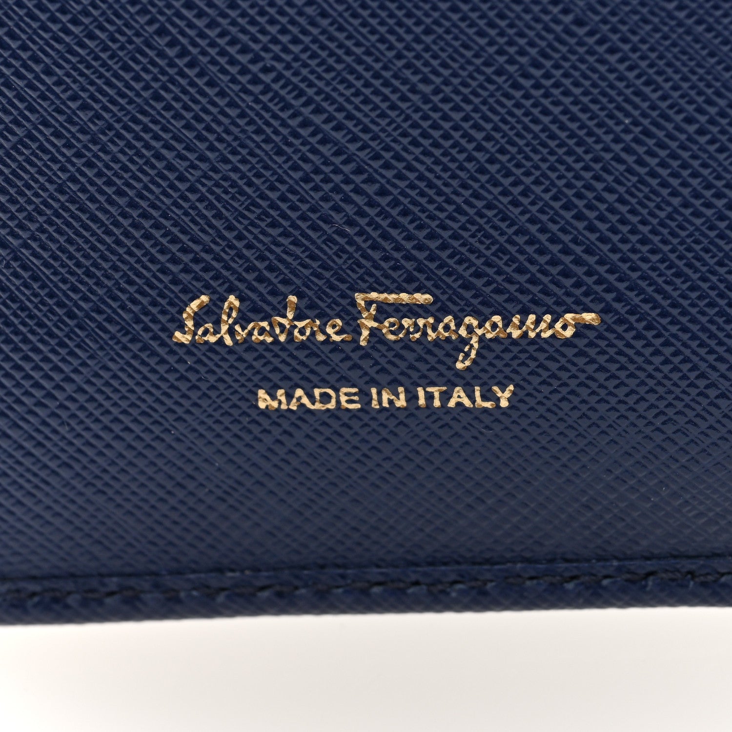Salvatore Ferragamo Printed Calfskin Vara Bow Continental Wallet Oxford Blue 6 of 7