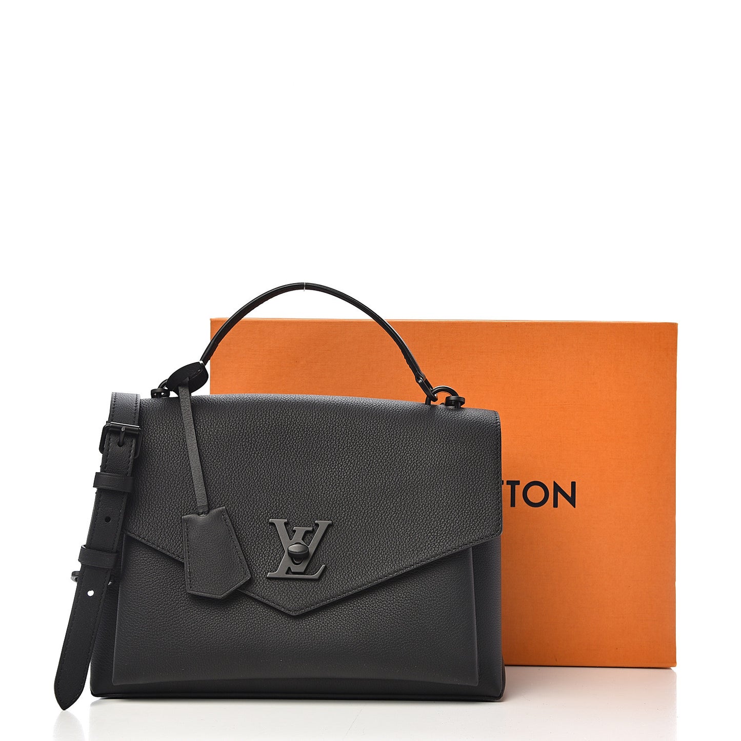 Soft Calfskin My Lockme Top Handle Black
