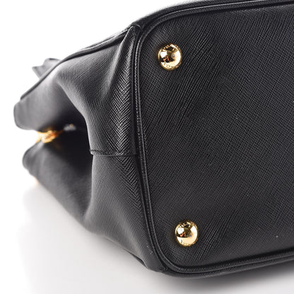 Prada Saffiano Small Galleria Double Zip Tote Black 9 of 12
