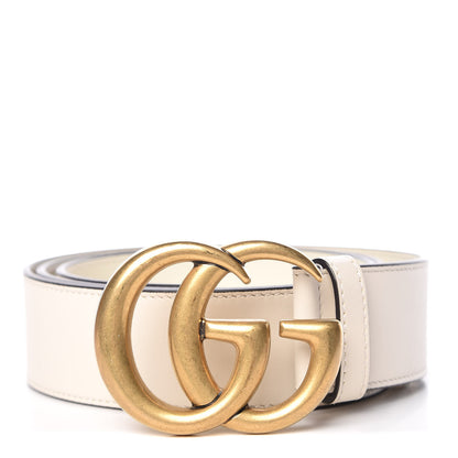 Gucci Calfskin Double G 40mm Belt 100 40 Mystic White 1 of 6