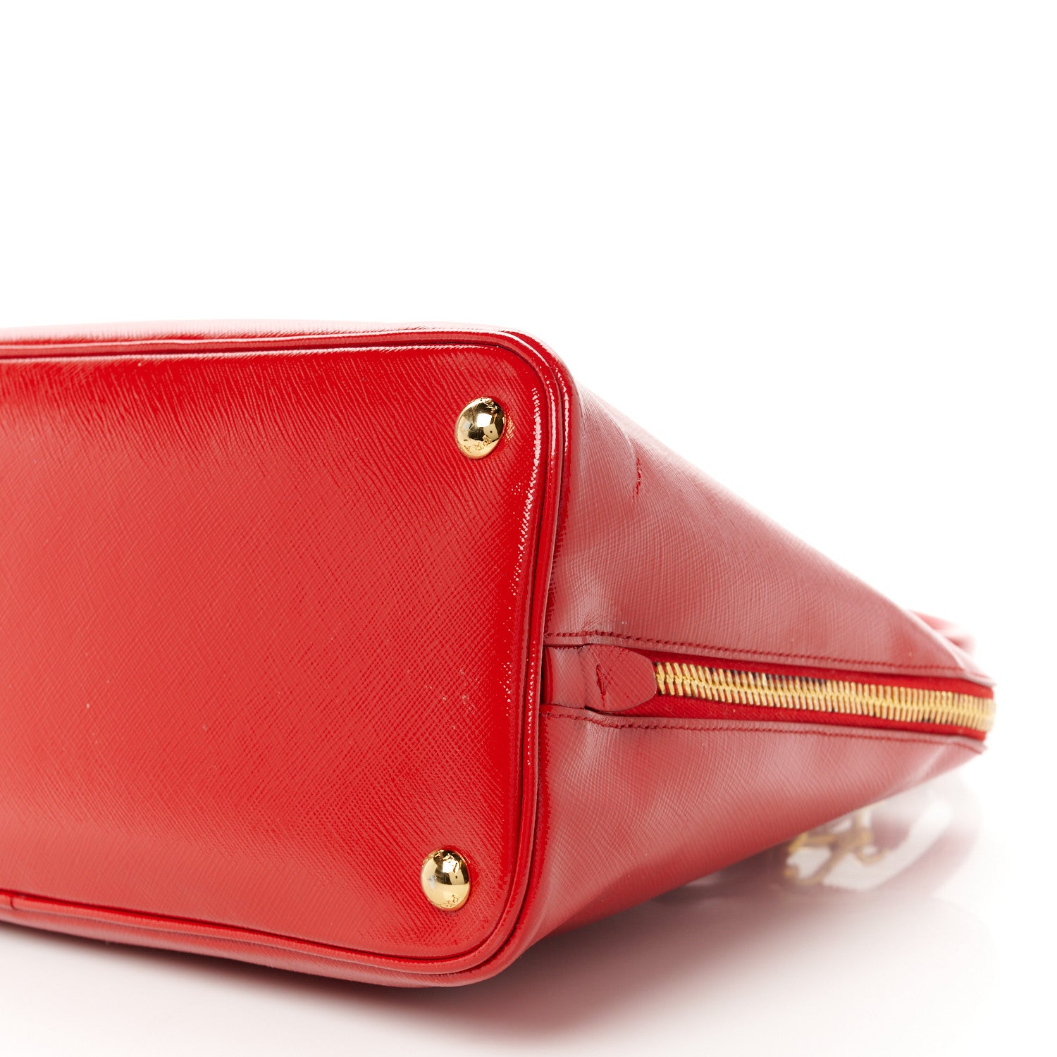 Prada Saffiano Vernice Medium Promenade Tote Rosso 11 of 12