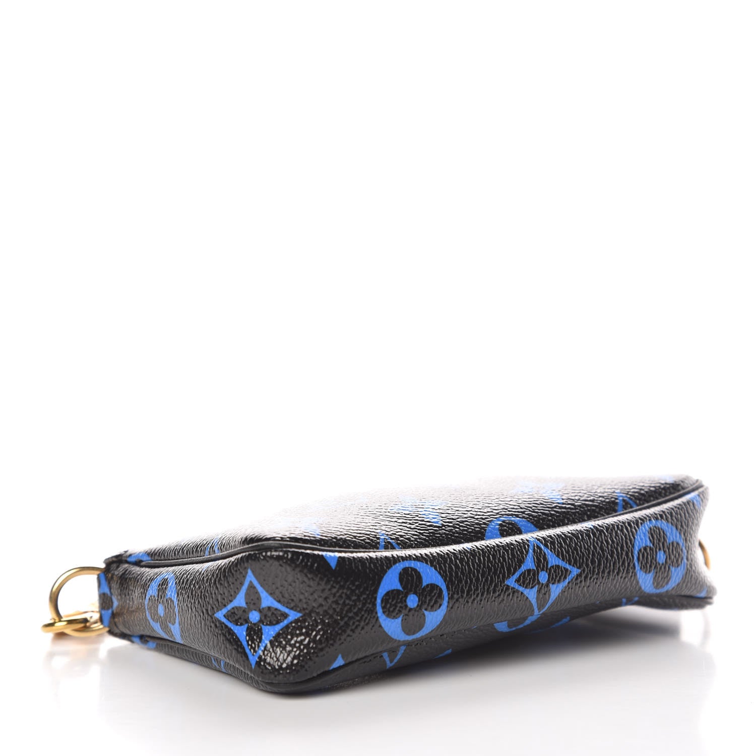 Louis Vuitton Colored Monogram Mini Pochette Accessories Blue Black 4 of 9