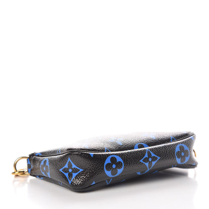 Louis Vuitton Colored Monogram Mini Pochette Accessories Blue Black 4 of 9