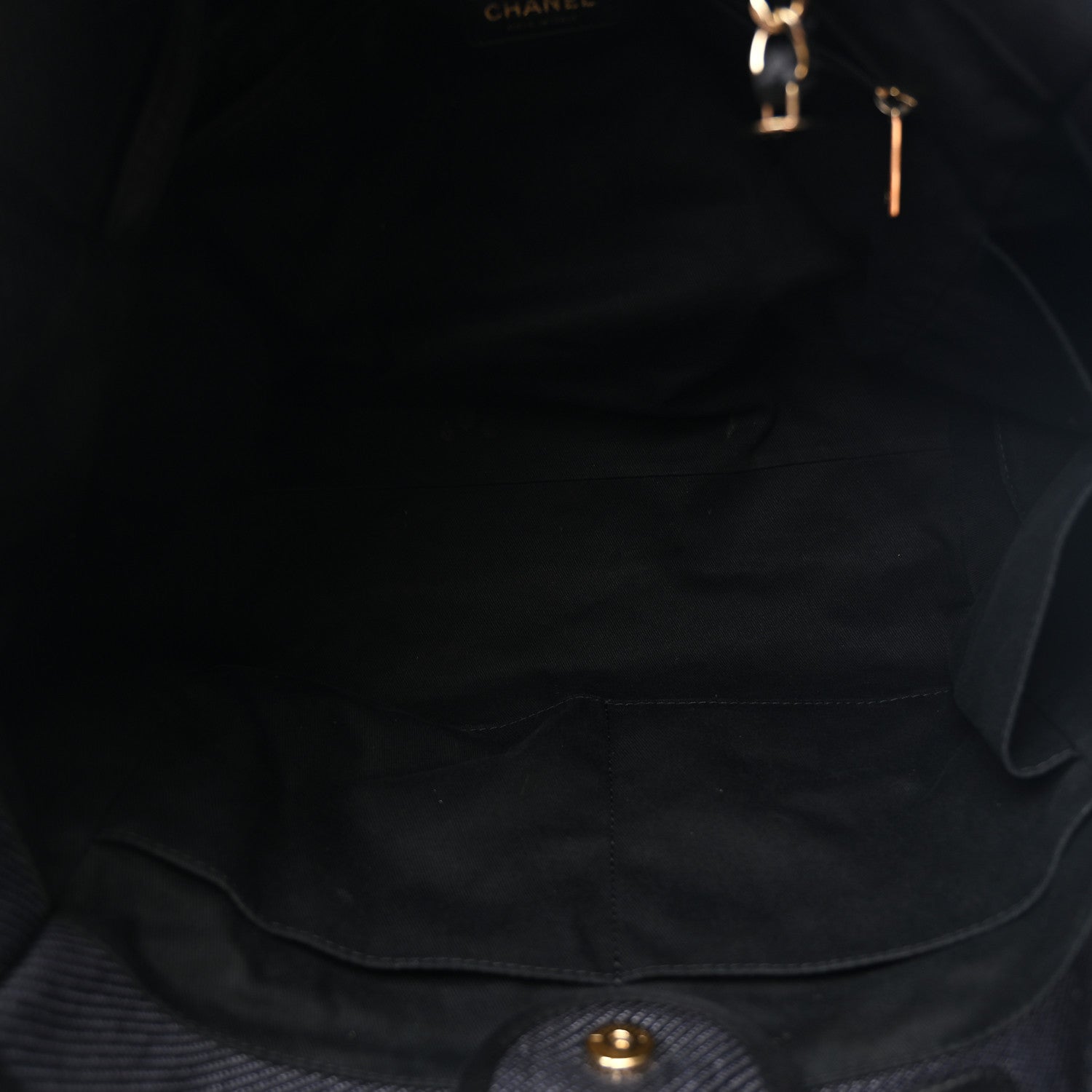 Chanel Woven Straw Raffia Medium Deauville Tote Black 5 of 10