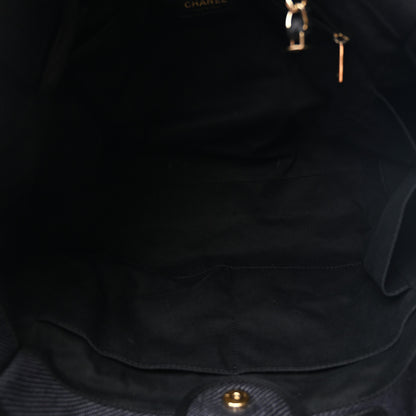 Chanel Woven Straw Raffia Medium Deauville Tote Black 5 of 10