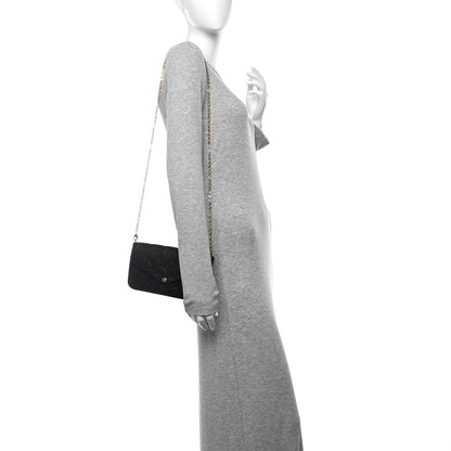 Louis Vuitton Empreinte Pochette Felicie Chain Wallet Black 2 of 10