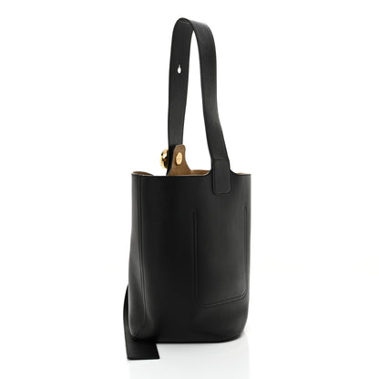 Loewe Smooth Calfskin Medium Pebble Bucket Bag Black 3 of 13