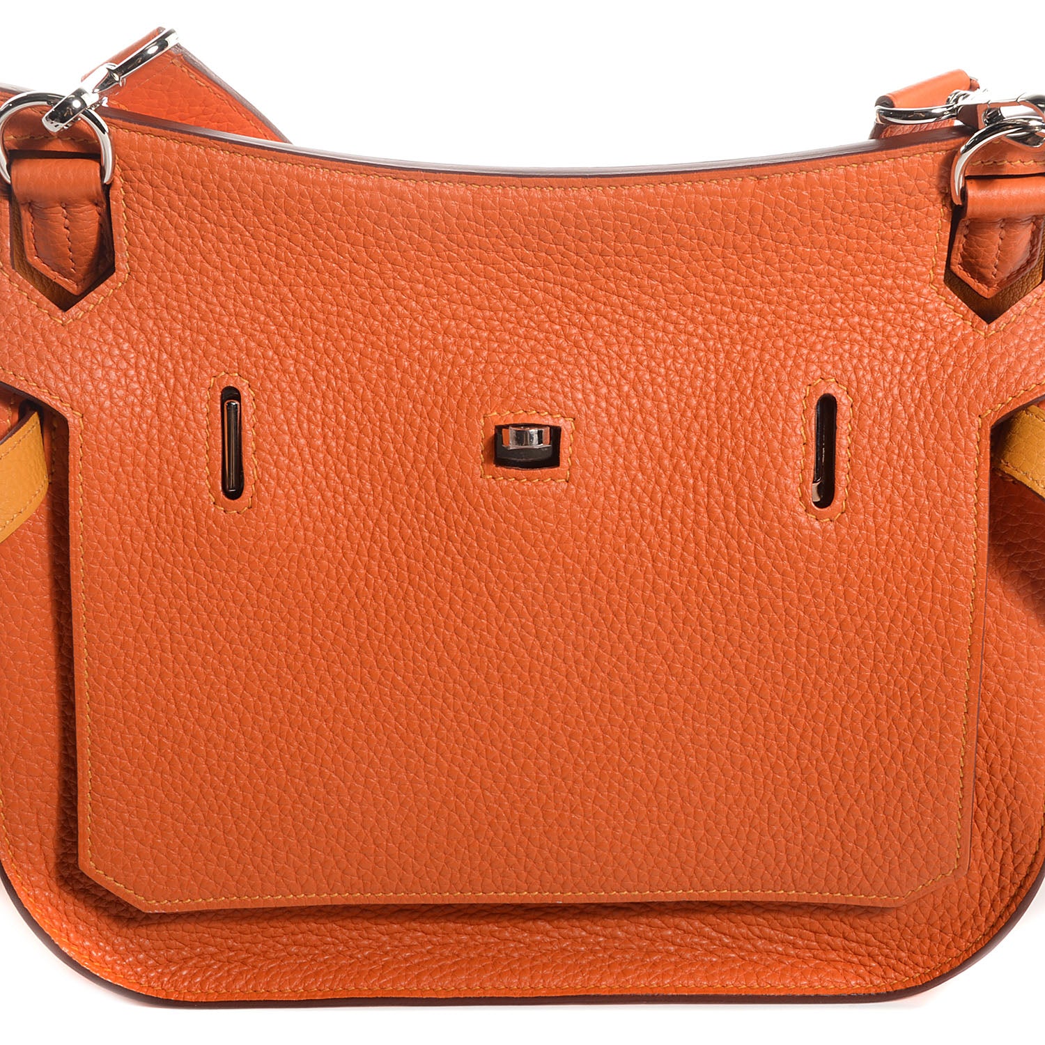 Hermes Taurillon Clemence Verso Jypsiere 28 Orange Moutarde 15 of 19