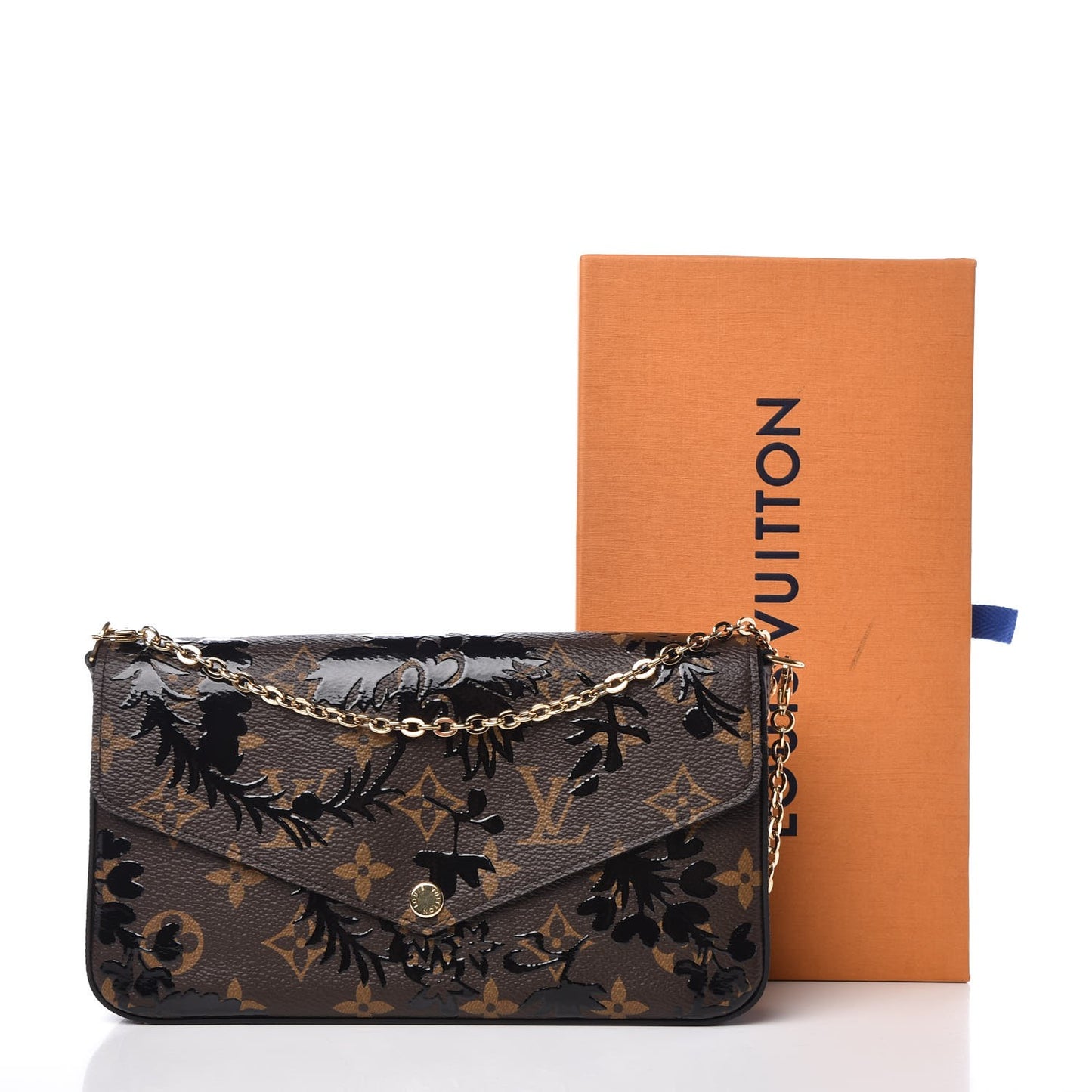 Monogram Blossom Pochette Felicie Chain Wallet Black
