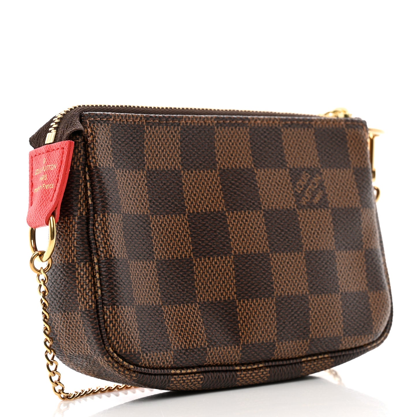 Damier Ebene 2019 Christmas Animation Mini Pochette Accessories Red