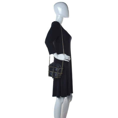 Chanel Lambskin Bucket Chain Drawstring Bag Black 2 of 10