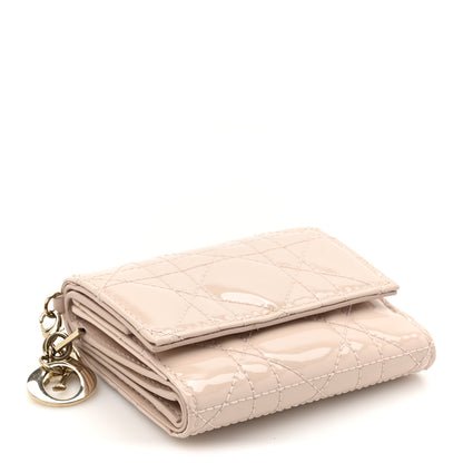 Christian Dior Patent Cannage Lady Dior Lotus Wallet Powder Pink 4 of 8