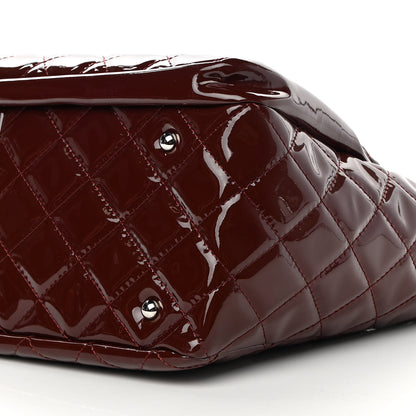 Chanel Patent Quilted Large Chic and Glitter Tote Dark Red 10 of 11