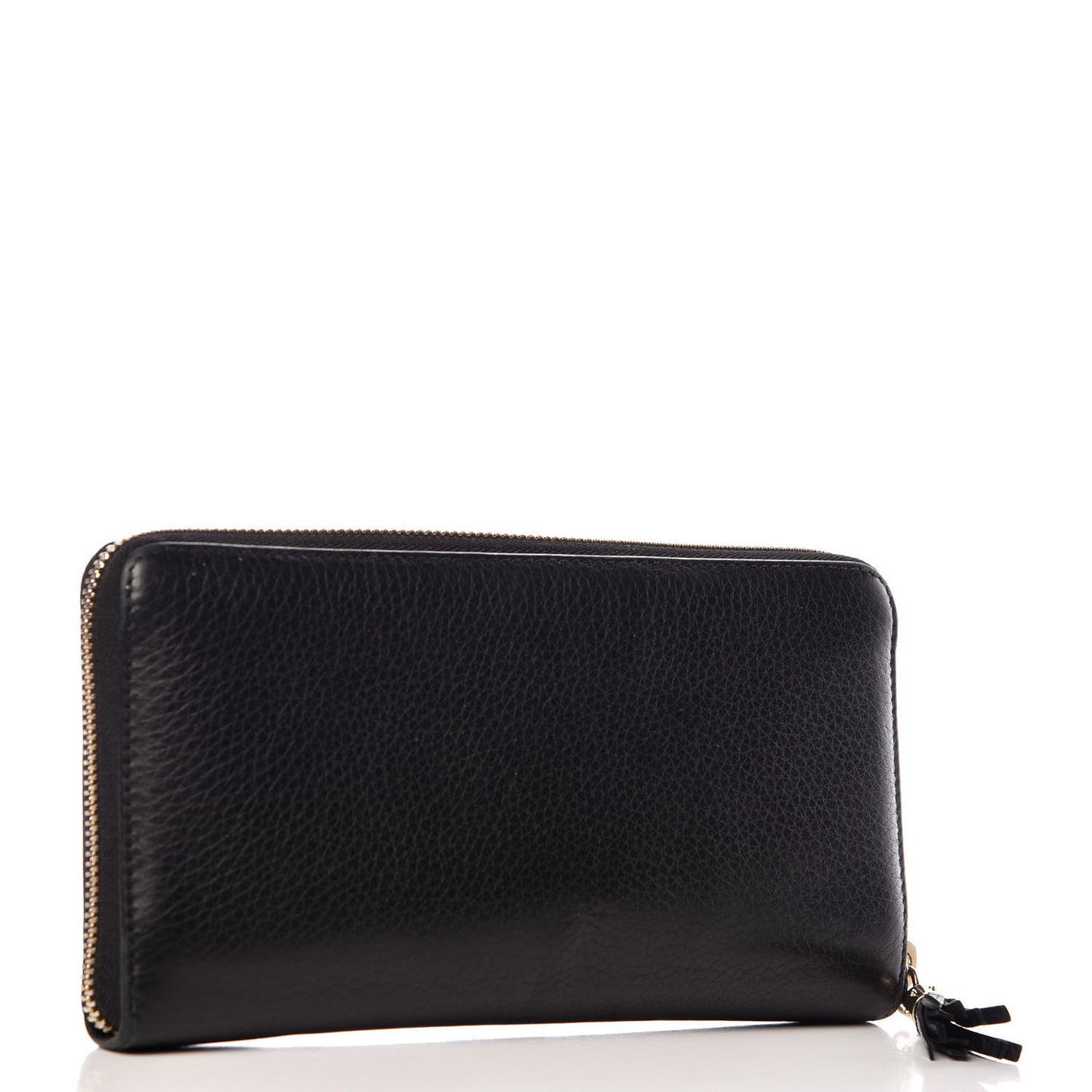 Calfskin Soho Zip Around Wallet Black
