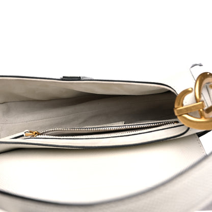 Christian Dior Grained Calfskin Saddle Bag White 5 of 13