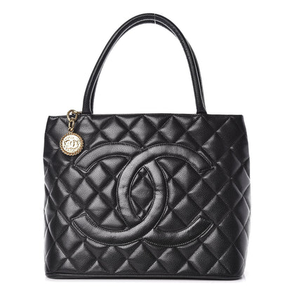 Chanel Caviar Quilted Medallion Tote Black 1 of 9