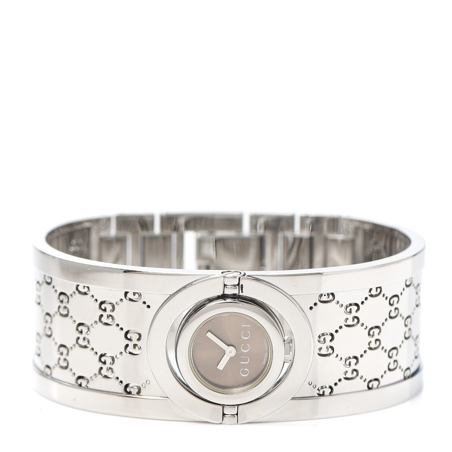 Gucci Stainless Steel 23mm Twirl Quartz Watch Brown 2 of 5