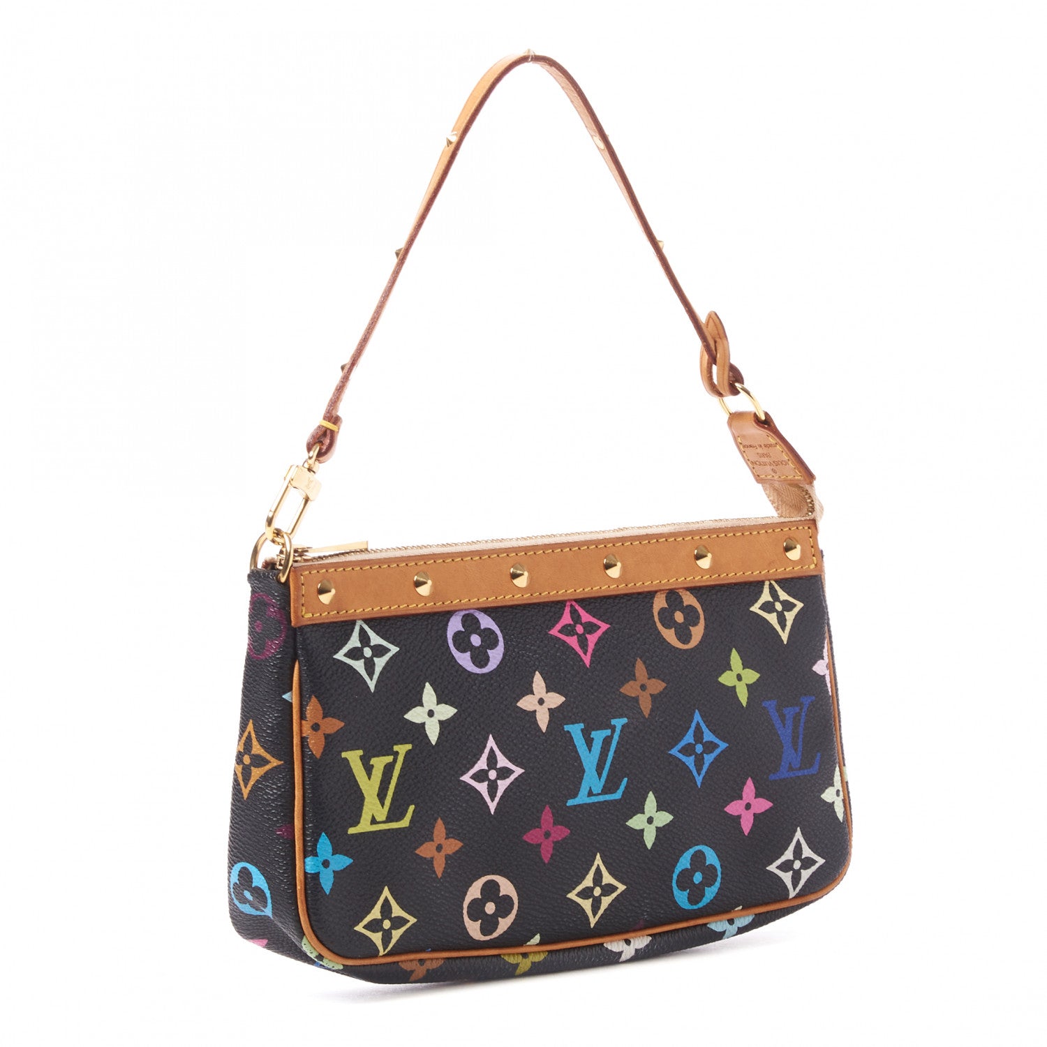 Louis Vuitton Monogram Multicolor Pochette Accessories Black 3 of 9