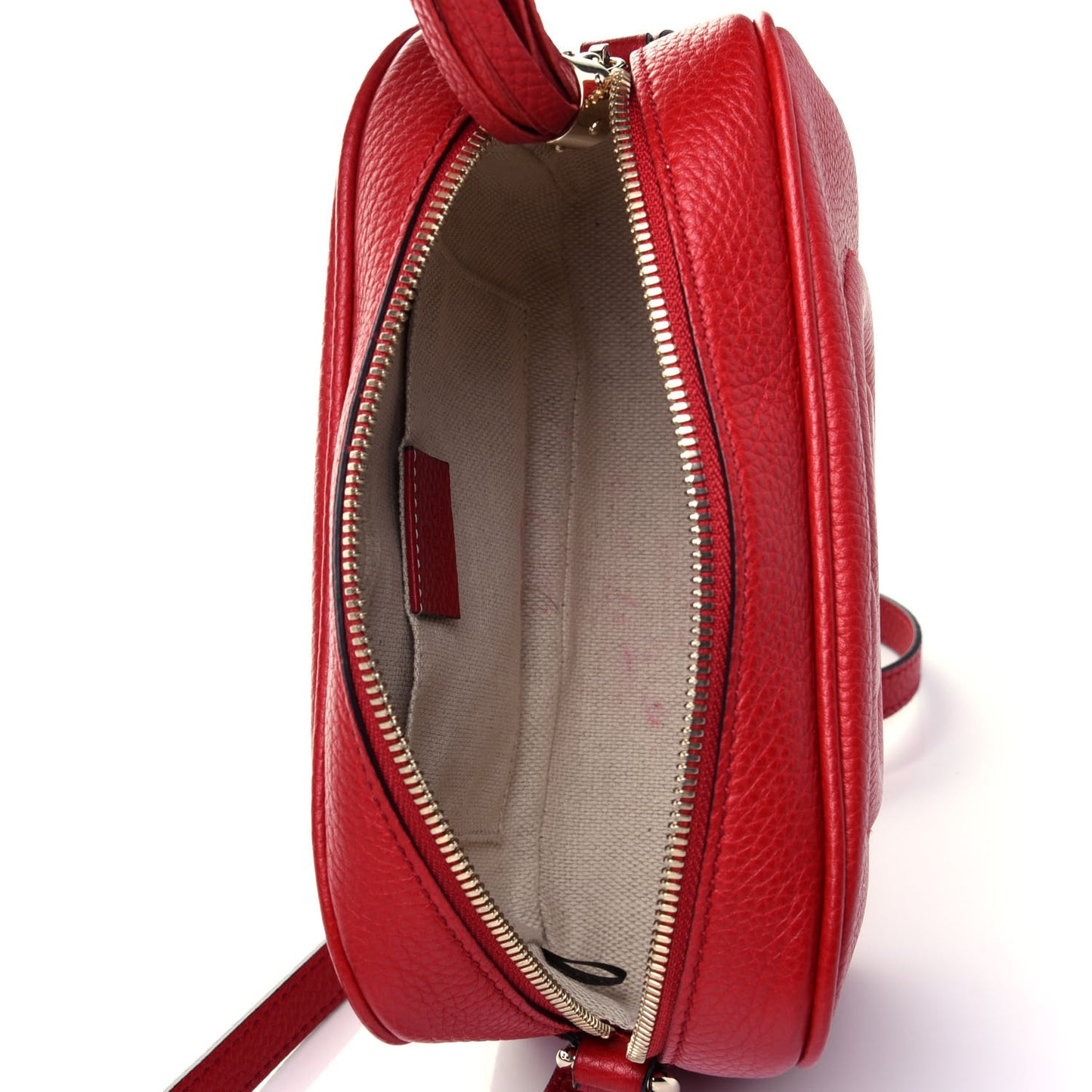 Pebbled Calfskin Small Soho Disco Bag Tabasco Red