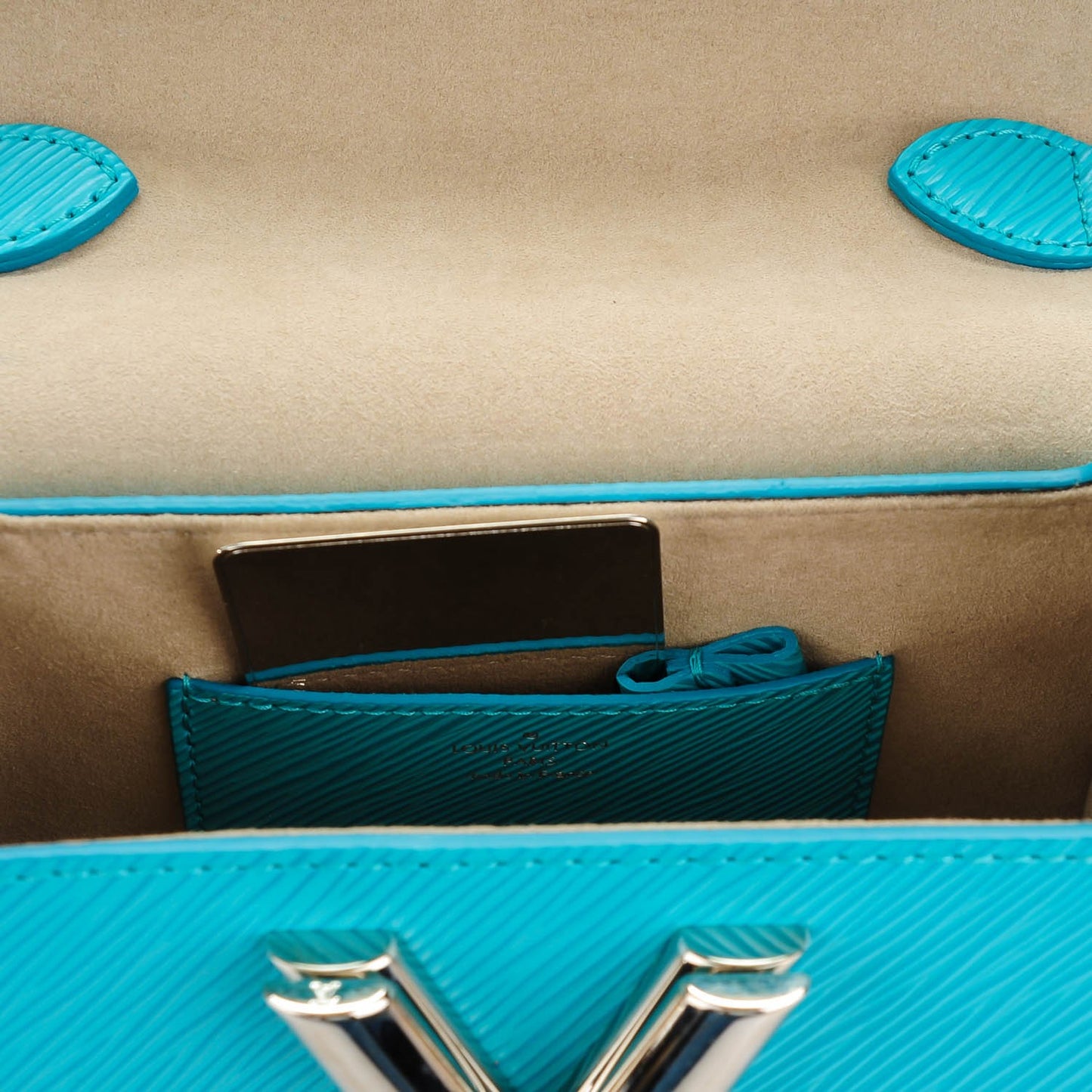 Epi Twist Shoulder Bag PM Turquoise