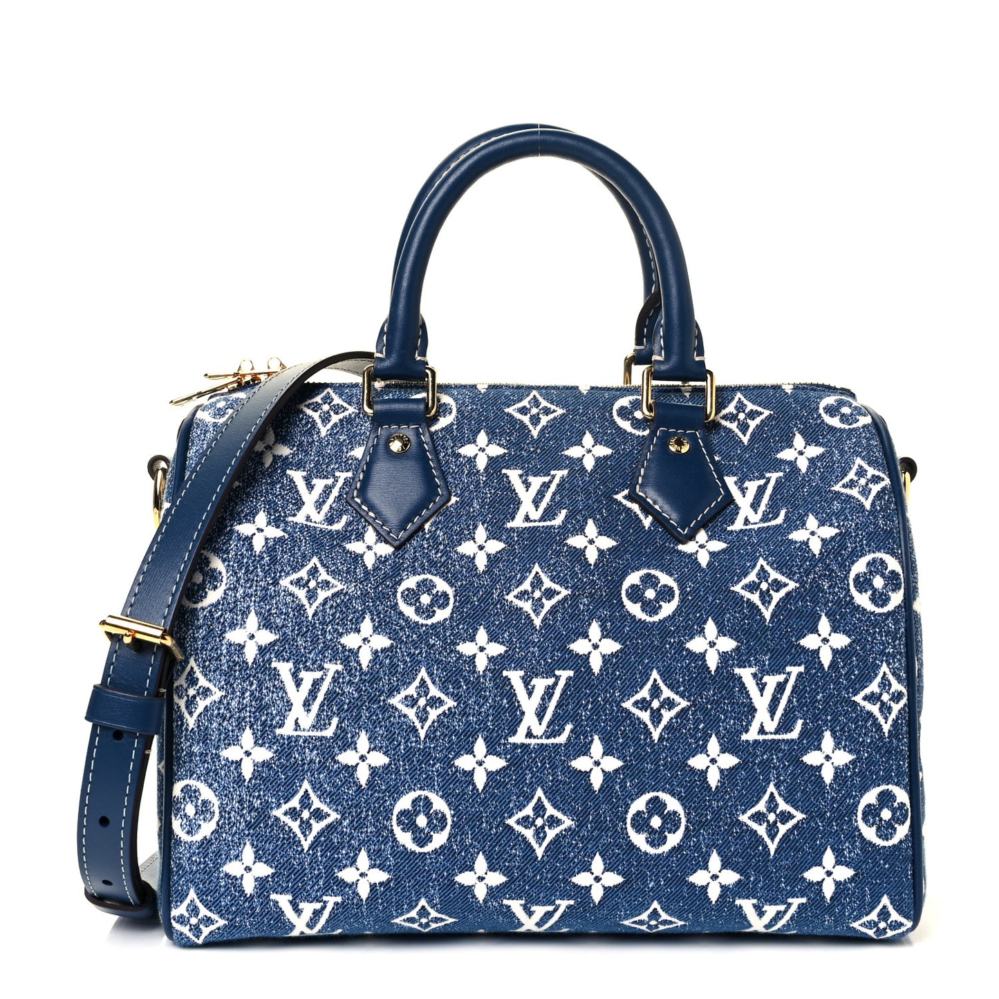 Monogram Jacquard Denim Speedy Bandouliere 25 Bleu