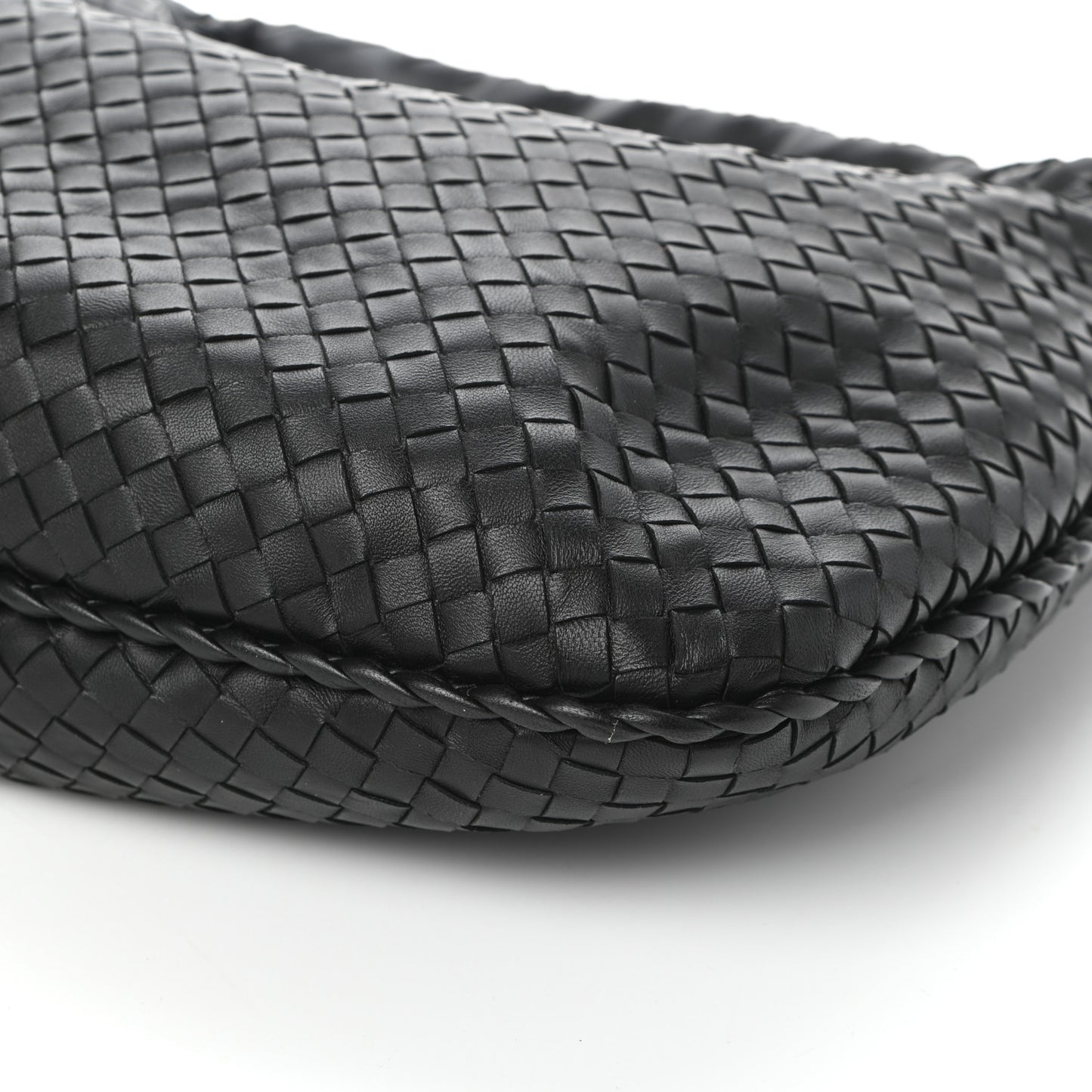 Nappa Intrecciato Large Veneta Hobo Black