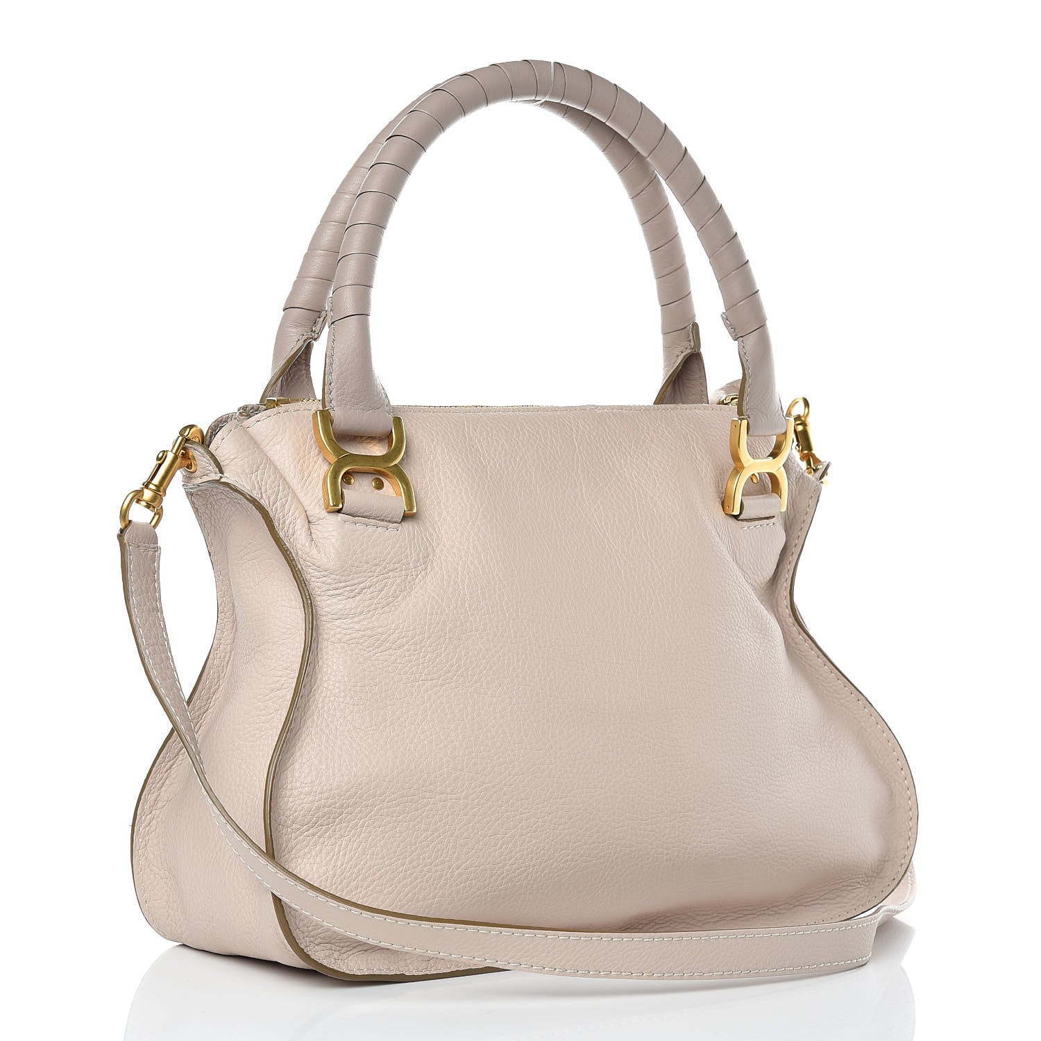 Chloe Calfskin Medium Marcie Satchel Beige 4 of 12