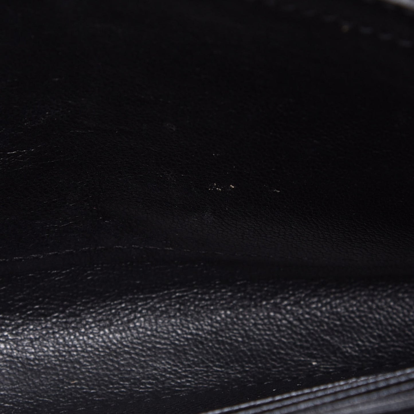 Grain De Poudre Matelasse Chevron Monogram Chain Wallet Black