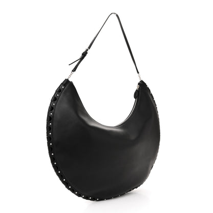 Alaia Lambskin Studded Large Demi Lune Bag Black 3 of 9