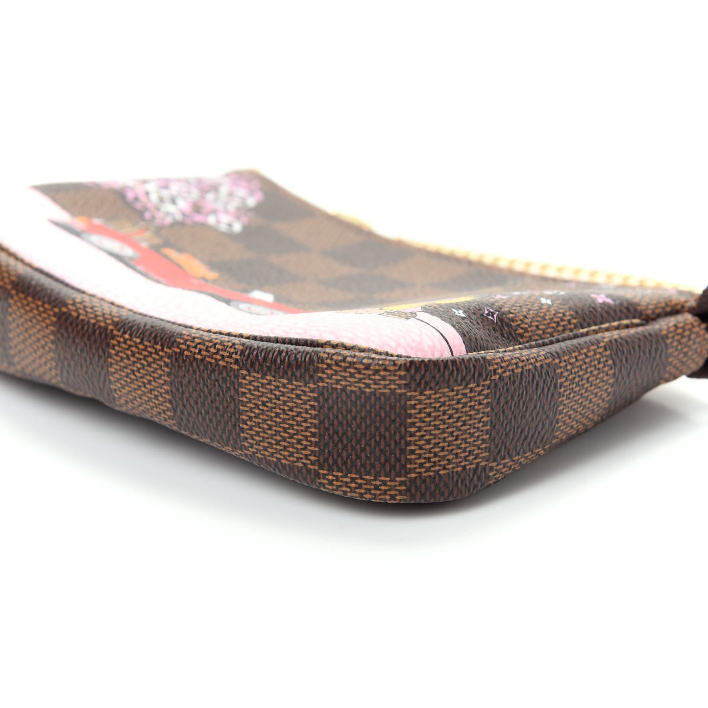 Damier Ebene 2019 Christmas Animation Mini Pochette Accessories Red
