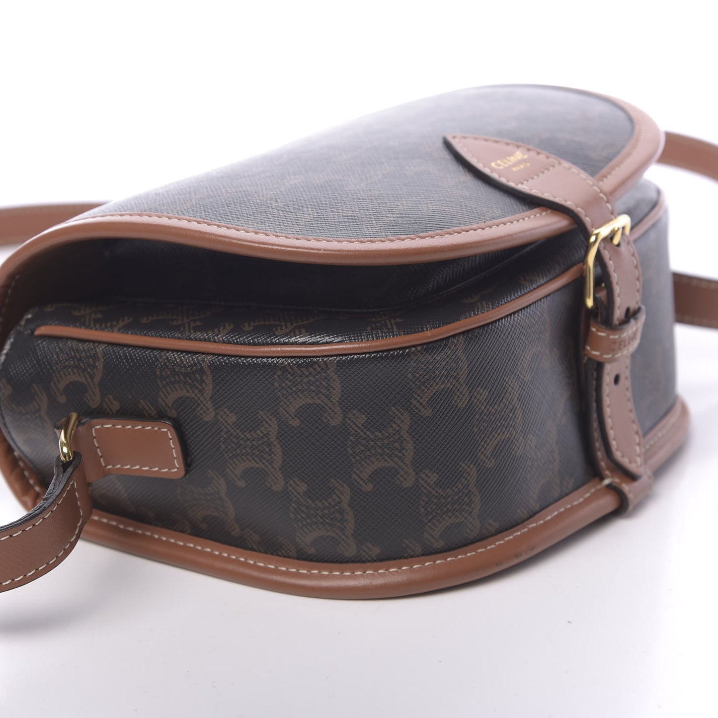 Triomphe Canvas Medium Folco Bag Tan