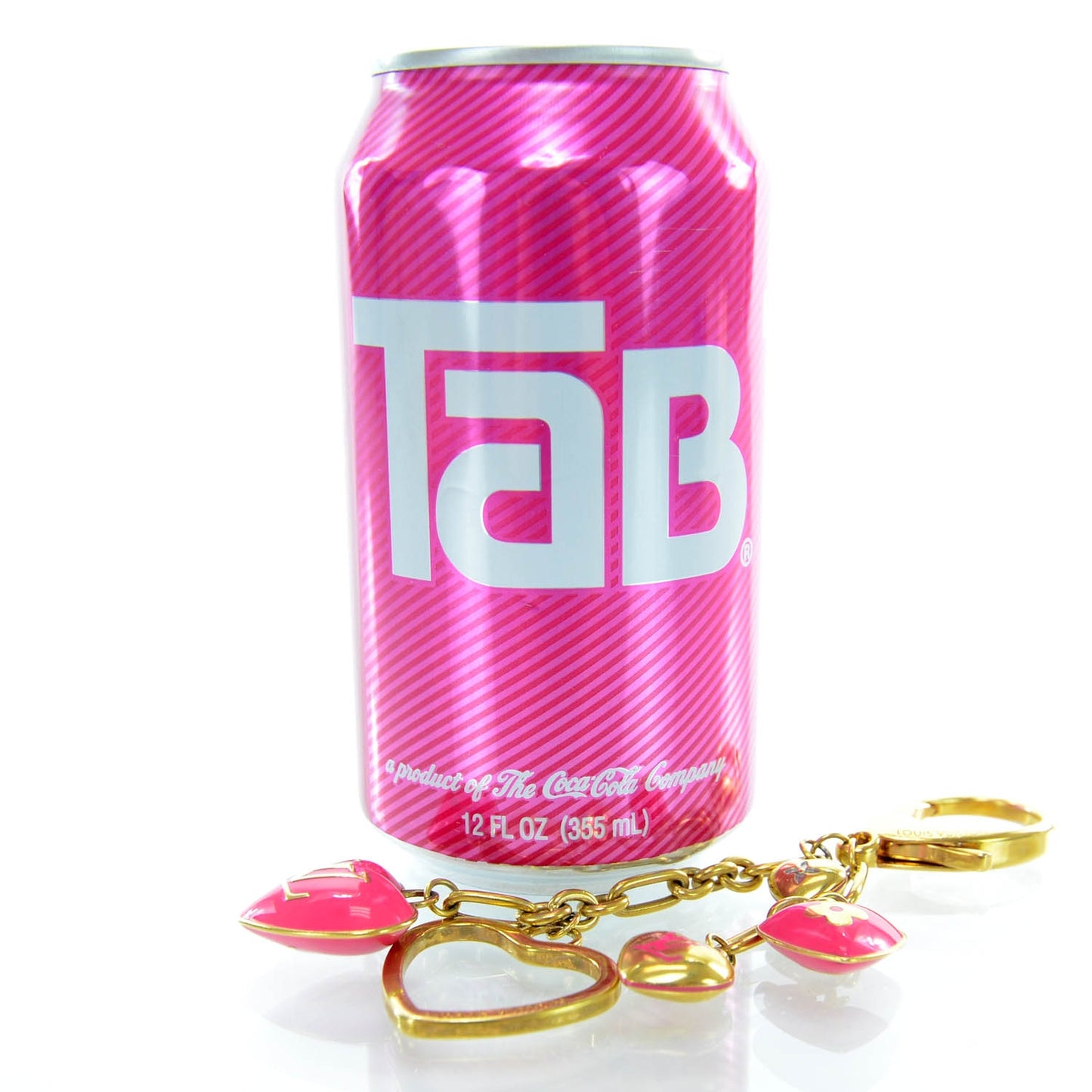 Coeurs Heart Bag Charm Pink