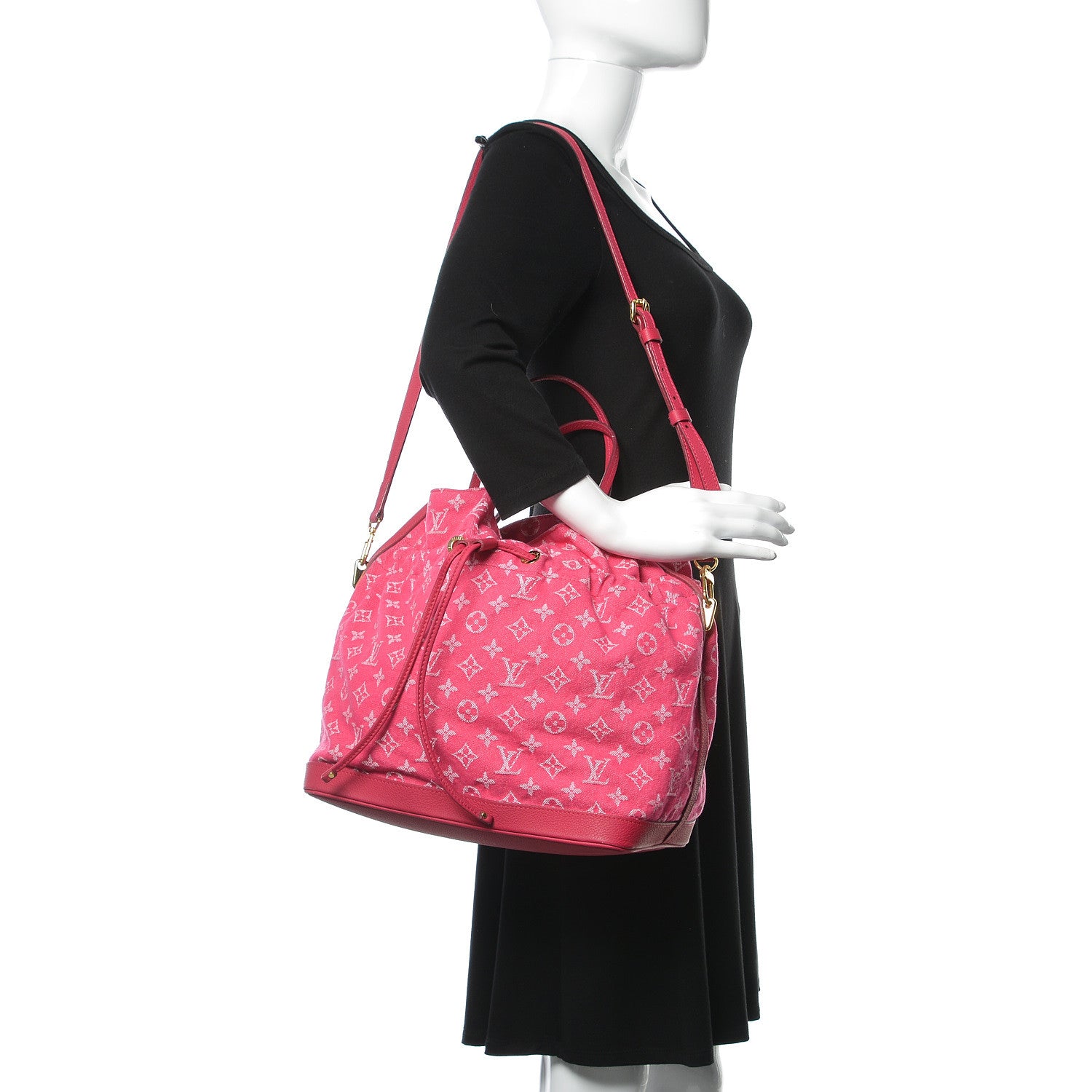 Louis Vuitton Denim Noefull MM Rose Indien 2 of 11