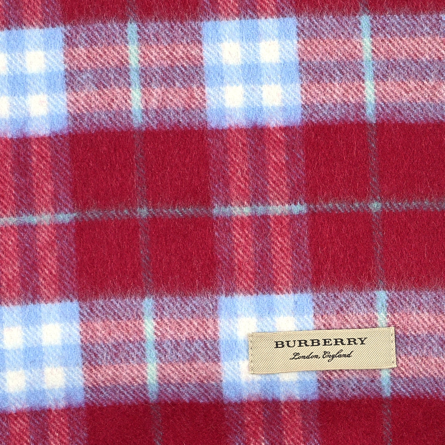 Burberry Cashmere Vintage Check Scarf Damson Pink 3 of 4