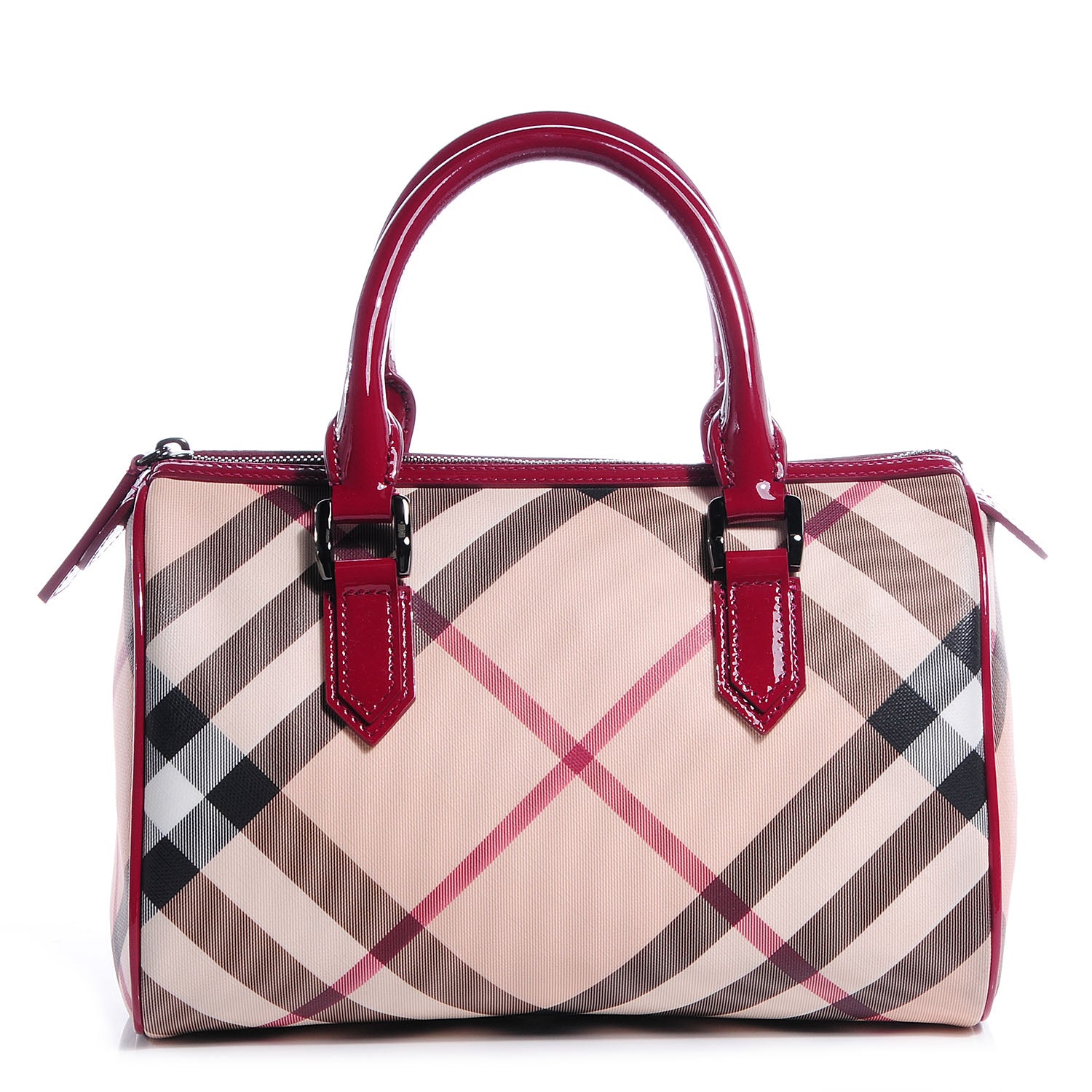 Burberry Nova Check Chester Bowling Bag Raspberry Sorbet 1 of 8
