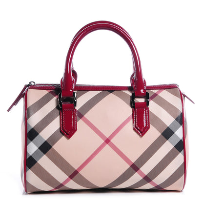 Burberry Nova Check Chester Bowling Bag Raspberry Sorbet 1 of 8