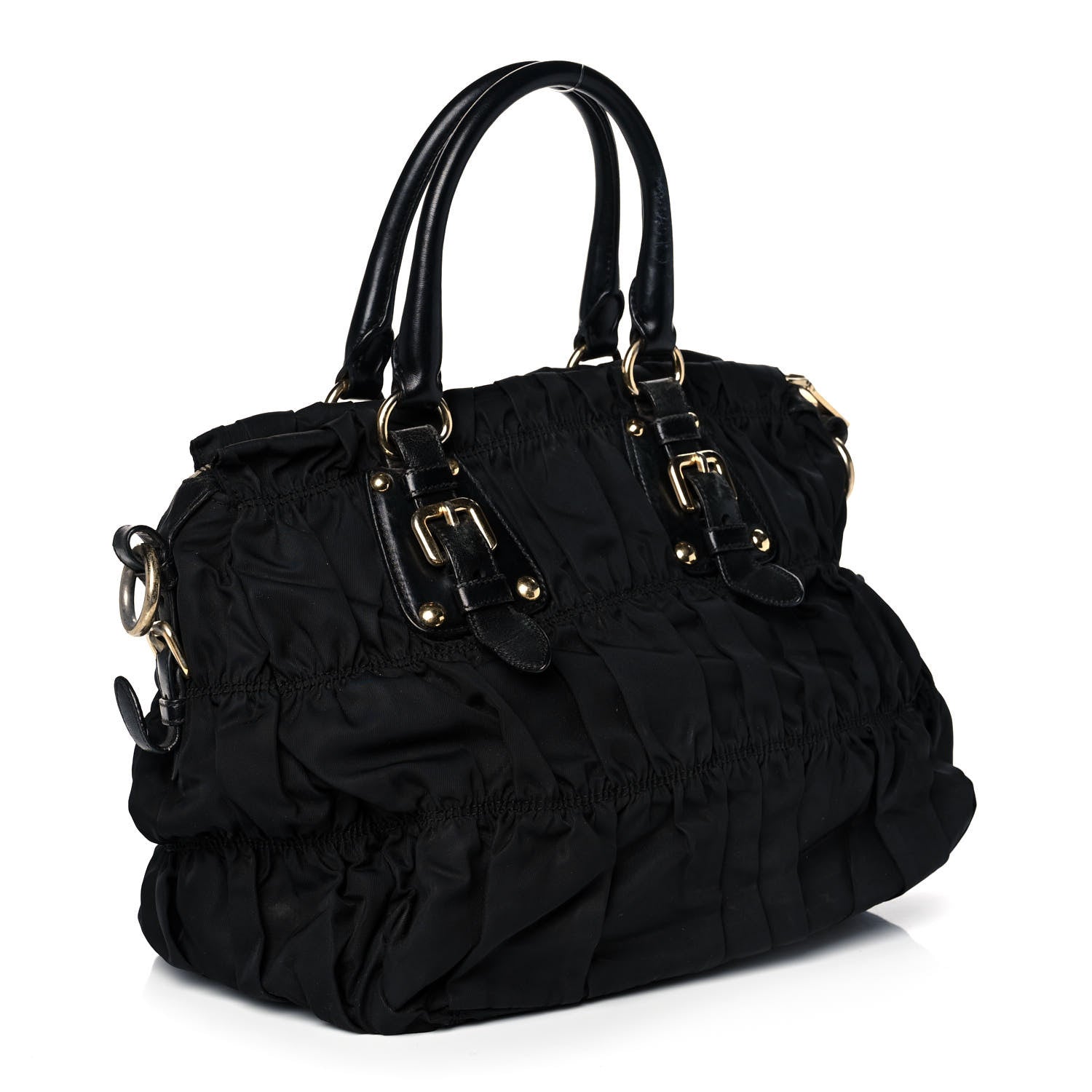Prada Tessuto Nylon Gaufre Tote Black 2 of 9