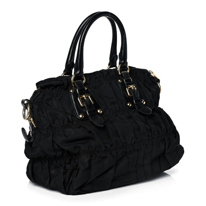 Prada Tessuto Nylon Gaufre Tote Black 2 of 9