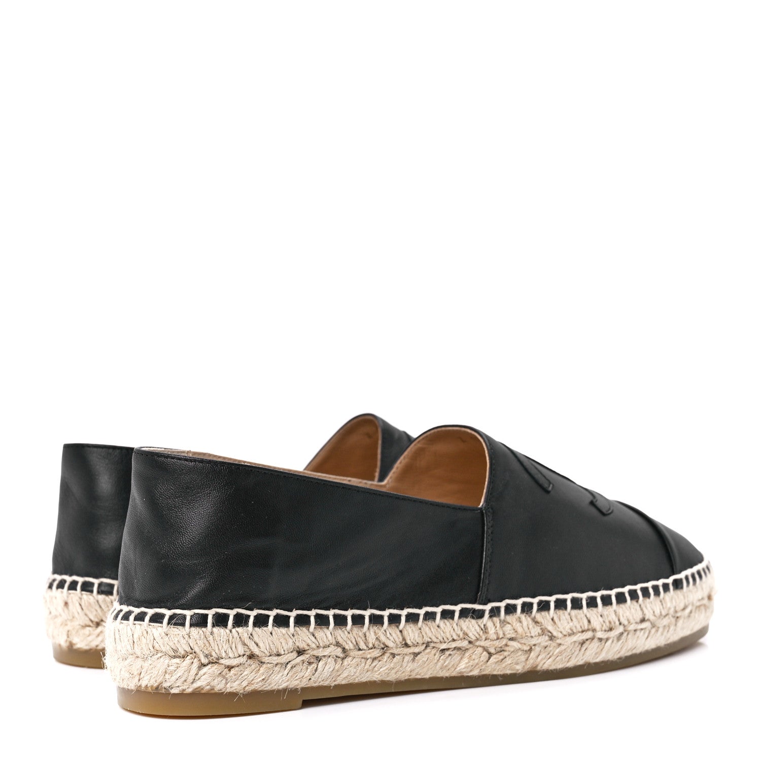 Chanel Lambskin CC Espadrilles 38 Black 4 of 10